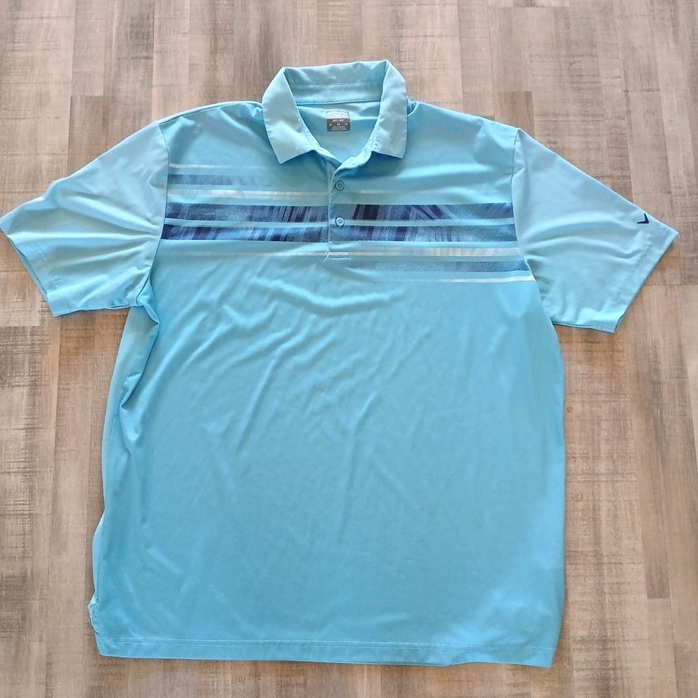 Callaway Golf Men's XL Opti-Dri Performance Geometric Short Sleeve Polo‎ Shirt